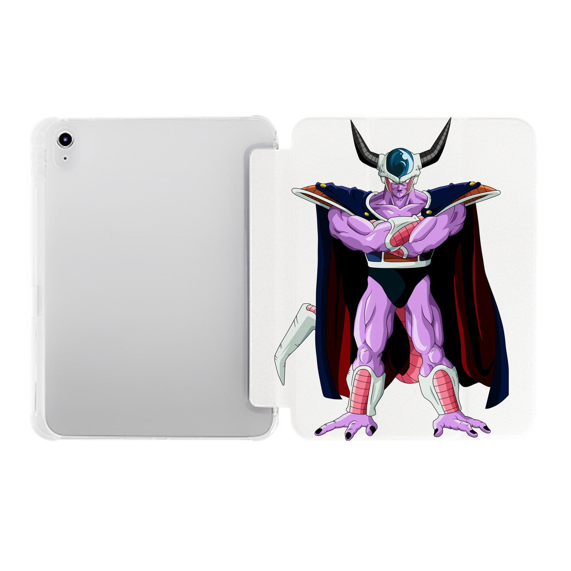 （画像用） ドラゴンボール コルド大王 DRAGON BALL King Cold IPad ケース ペン収納付き 三つ折りスタンド PUレザー×シリコン 対応機種9.5/10.5/10.9インチ